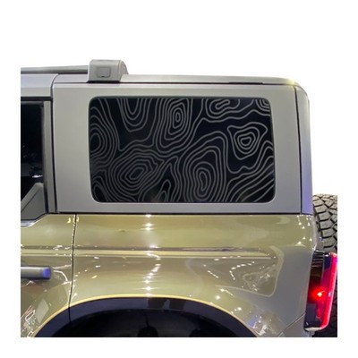 Topography map lines design Decal for 2021-2026 Ford Bronco 4-door FB4-TX3