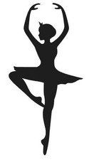 BALLERINA SILHOUETTE DANCER VINYL DECAL STICKER GIRL BALLET CHOOSE COLOR
