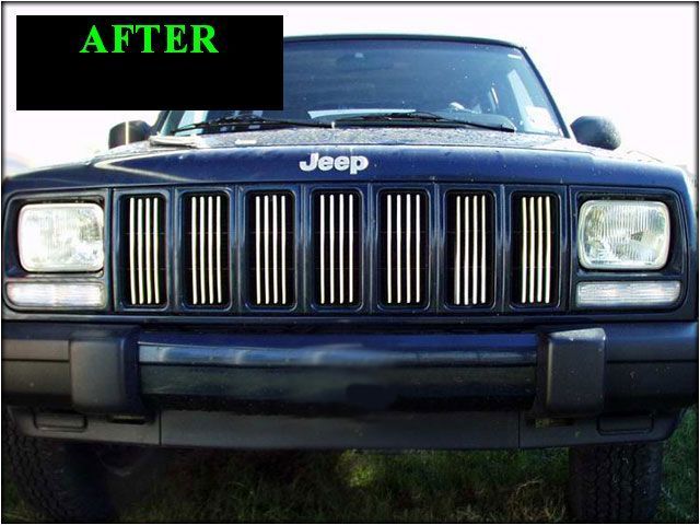 1983-2001 JEEP CHEROKEE CHROME TRIM FOR GRILL GRILLE 5YR WARRANTY