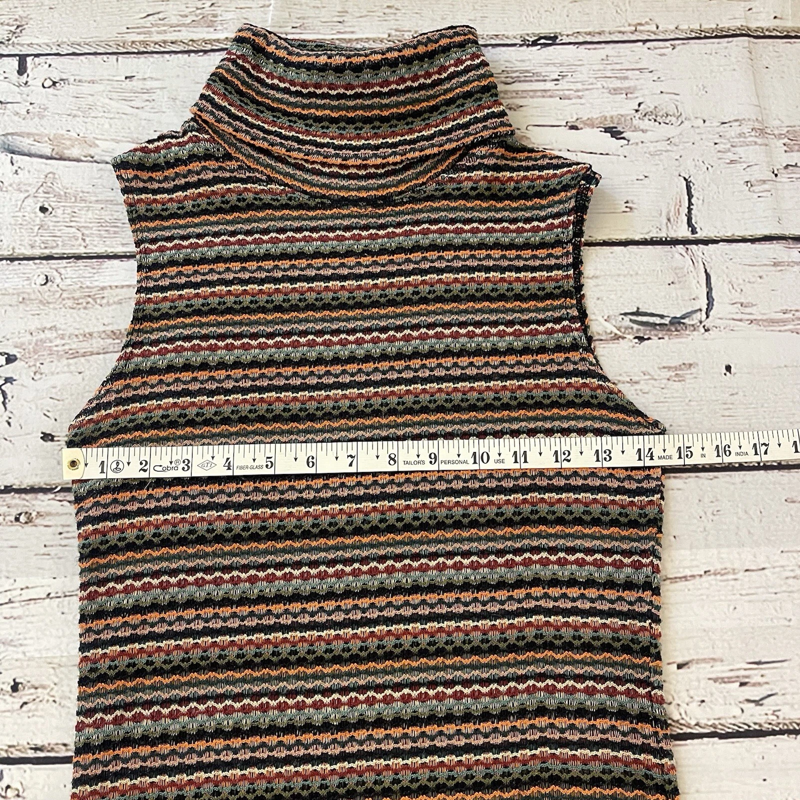 VETEMENTS Abito lungo in maglia multicolore Moda International taglia small donna girocollo