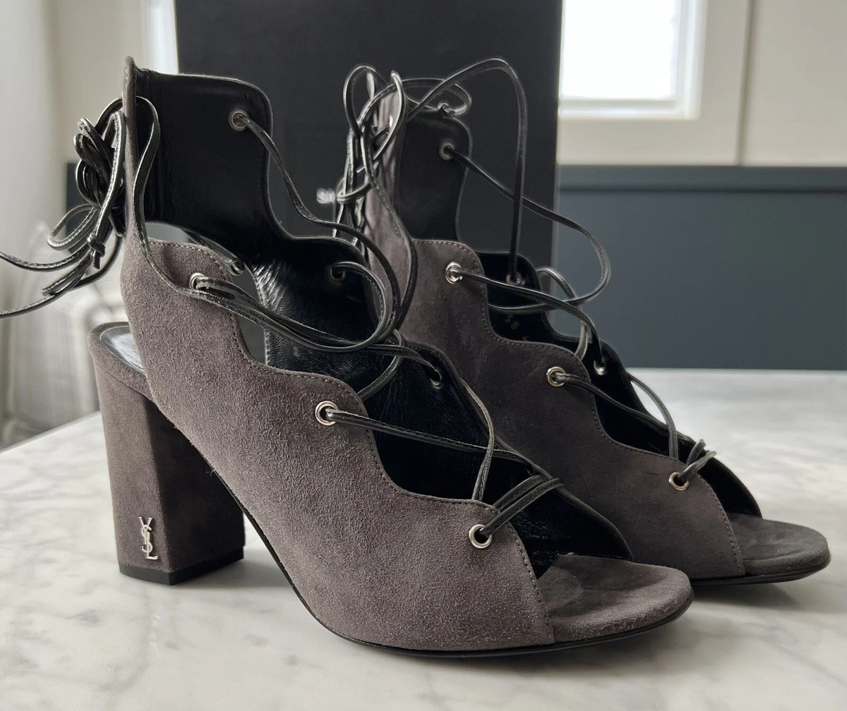ysl lace up sandals