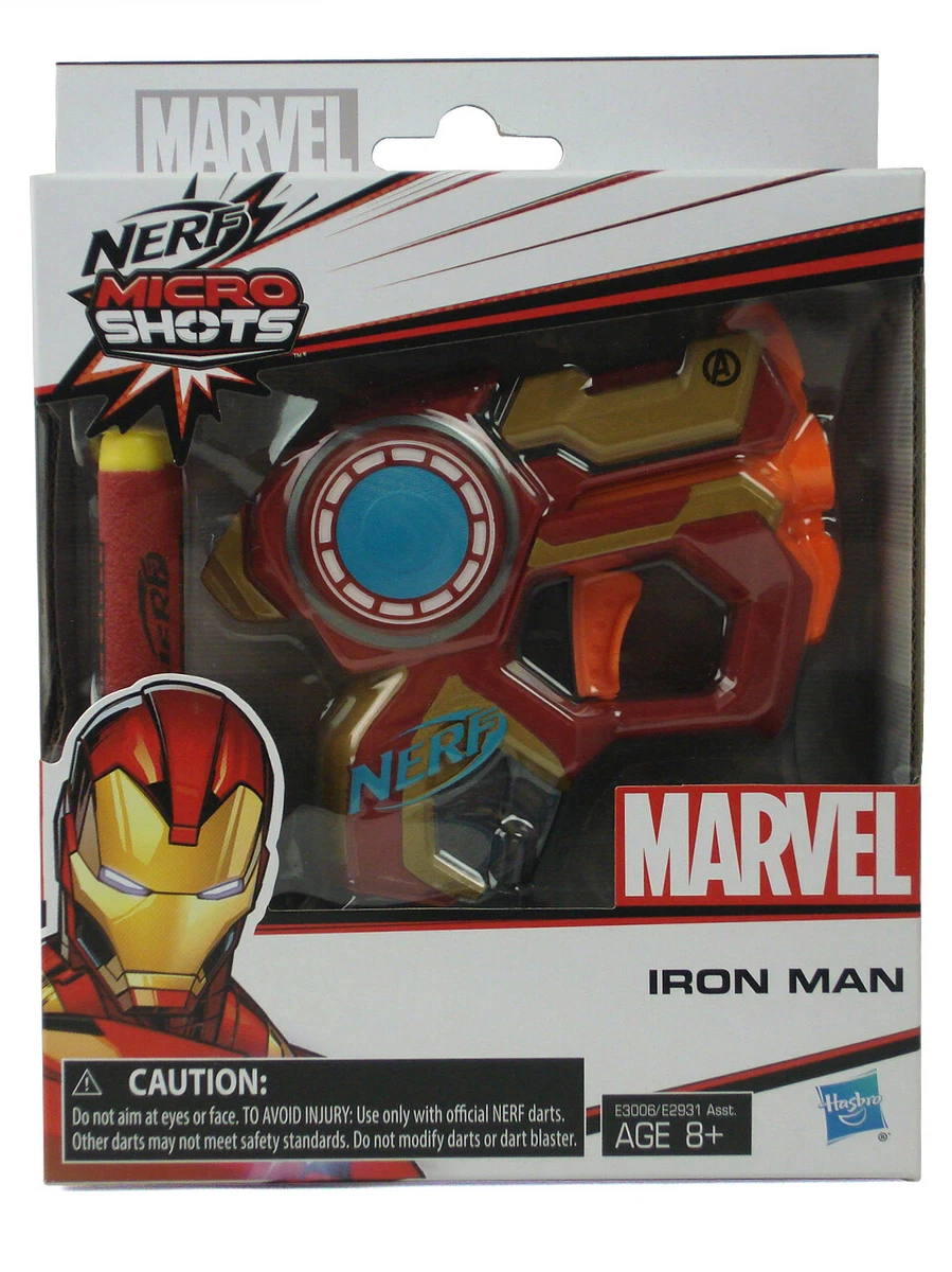 Hasbro Marvel Iron Man – Gant Lance-projectile Avec 3 Fléchettes Nerf, Jeu De Rôle Avengers, Dès 5 Ans