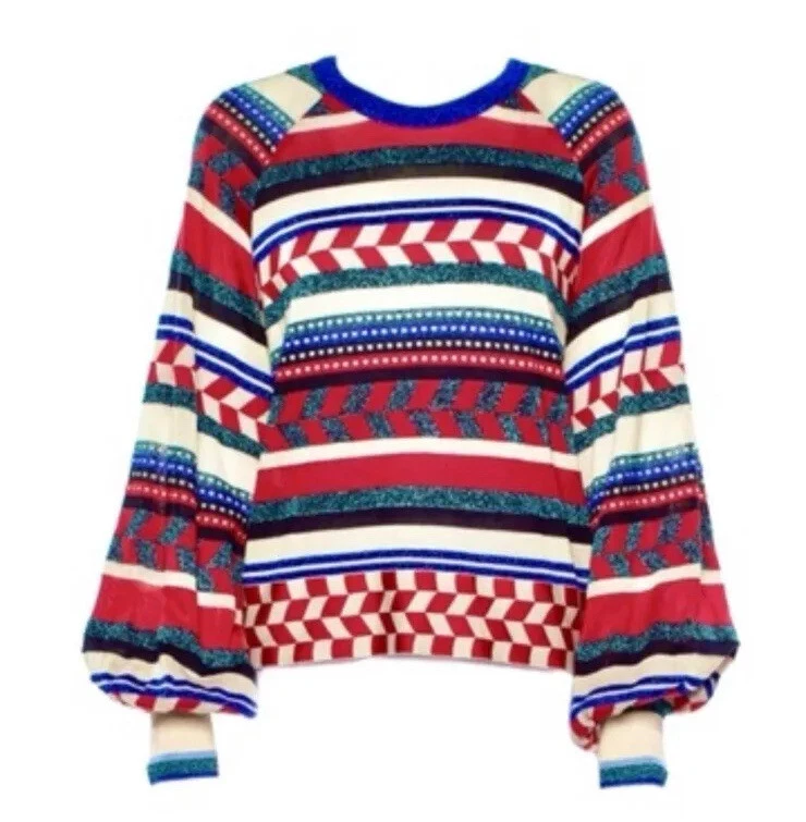 5K Nuevo Chanel 2016 Rojo Blanco Azul Suéter Top 38 40 42 6 8 10 Camisa Logo CC M L Foto 2 de 4