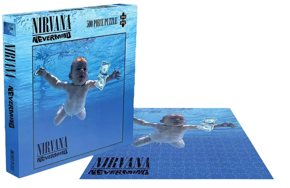 Nirvana ,Nevermind, NEW! 300 Pc Puzzle Album Cover 12x12, 2 Sided