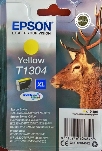 Epson - Yellow, T1304 XL Original, Inkjet Cartridge C13T13044012, OVP