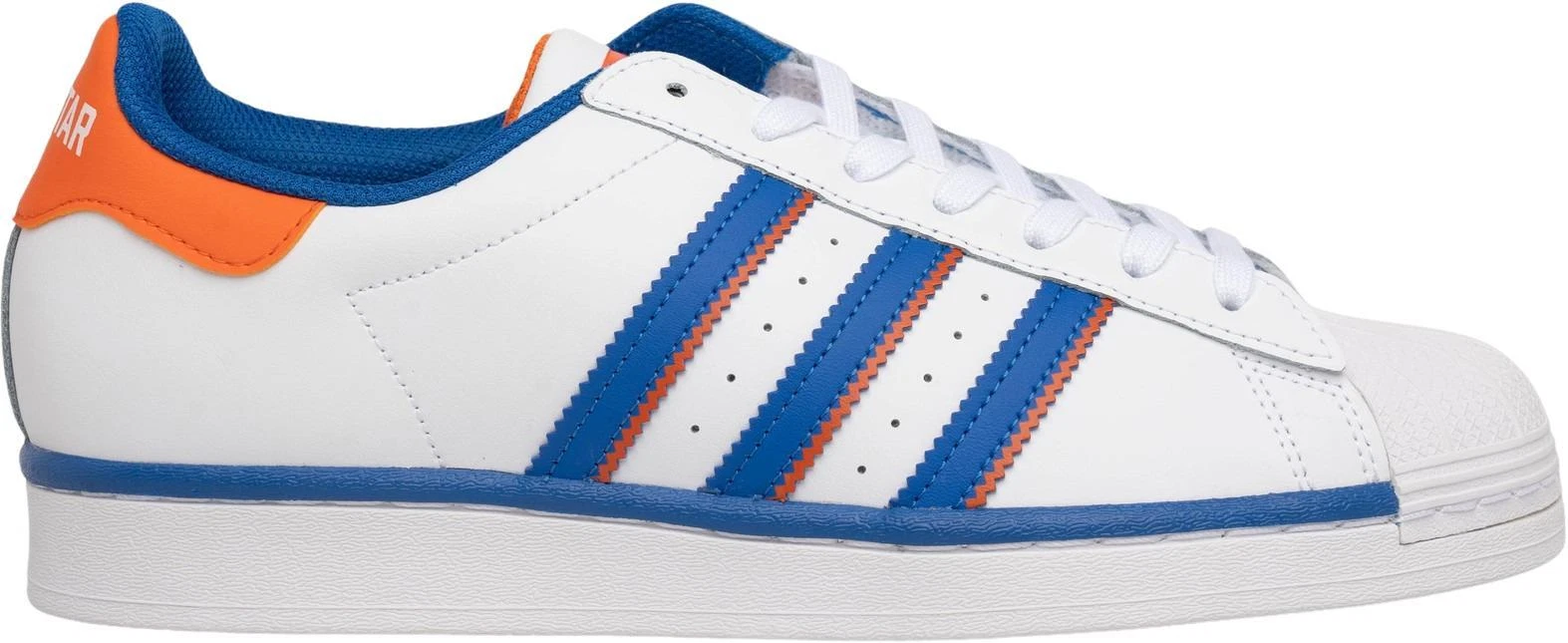 Adidas Superstar Knicks Split Sneakers Mens Size 5.5 (Womens 7) White Blue Adidas Superstar 2 White Blue for sale | eBay main image 3