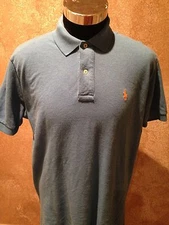 Men's Polo Ralph Lauren Blue Short Sleeve Polo  ShirtSize Large