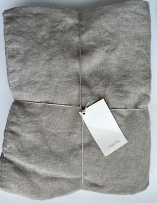 Linen Me Fabric Bed Linen Duvet   Natural Stone  Bed Linen Double (Full) (200cm