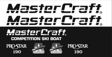Mastercraft Prostar 190 Sticker/ Aufkleber Set 1988-1990 Farbe weiß/ nach Wahl 