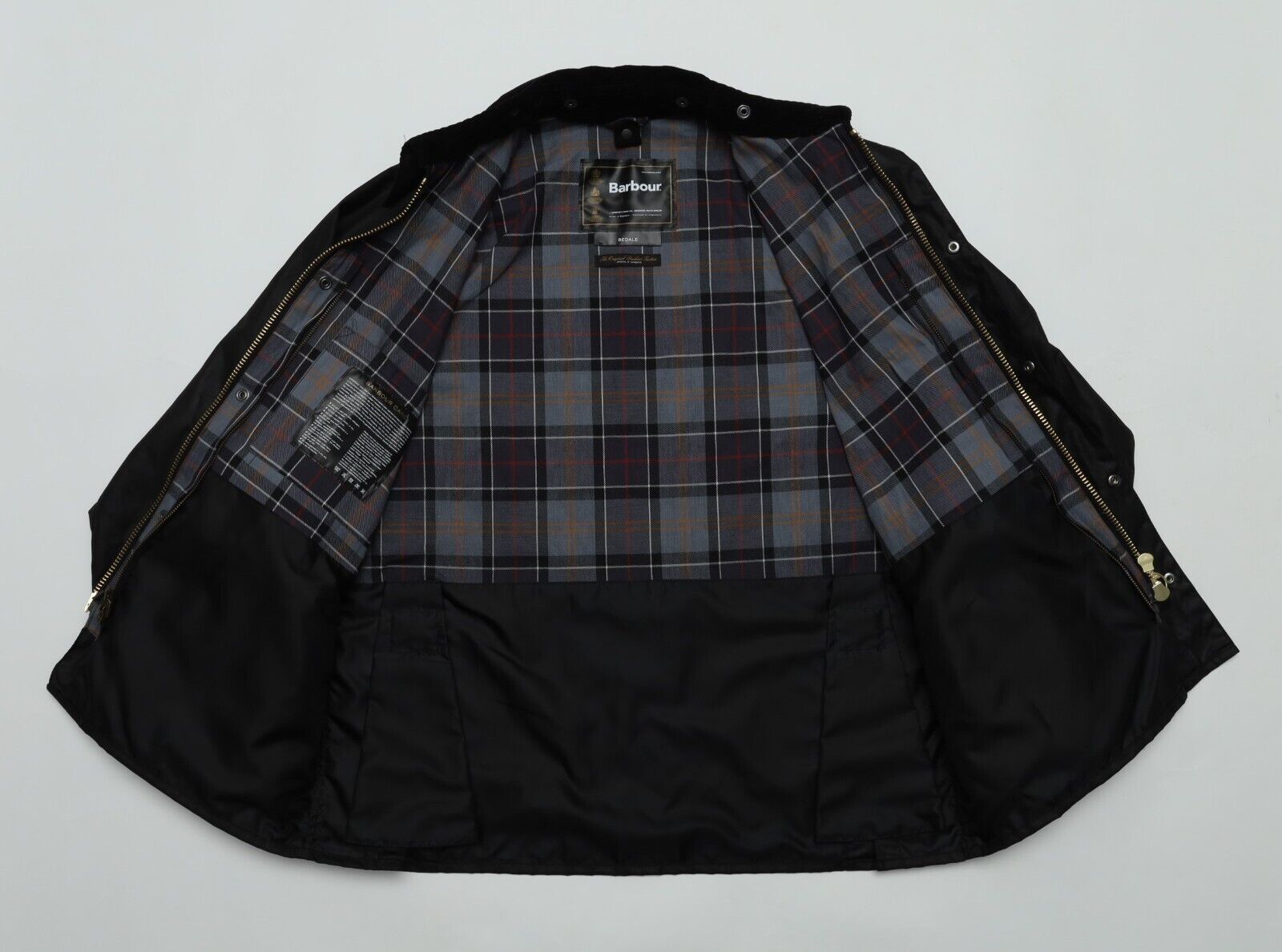 Men's Barbour Bedale Waxed Cotton Jacket Size 40 in Black