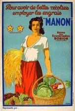 Metal Sign Manon Viano 1 1925 France Farming A5 8x6 Aluminium