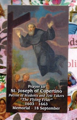 Saint St. Joseph of Cupertino + prayer (2'' x 3 1/2'') Heavy Paperstock Holy Card