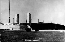 RPPC - Lincoln Memorial Vincennes, Indiana IN Vintage Postcard