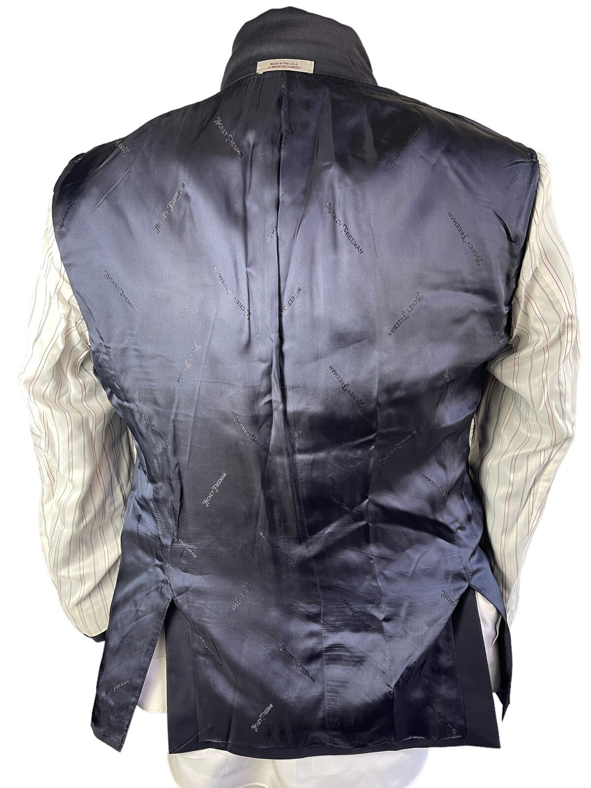 HICKEY FREEMAN, RECENT SOLID DARK BLUE WOOL  BLAZ… - image 11