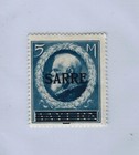 Germany Stamp 1920 Rare Blue Mint 5Mk Bavaria Sarre Overprint — photo 1