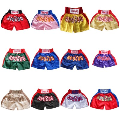 Kids Muay Thai Fight Boxing Shorts Grappling Martial Arts Gear