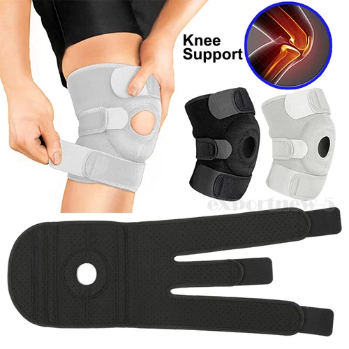 Knee Brace Compression Sleeve Joint Support Open Patella Stabilizer Wrap Straps