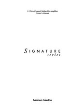 Bedienungsanleitung-Operating Istruzioni per Harman Kardon Signature