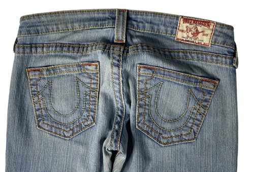 28 32"X31" True Religion World Tour Johnny Big T Made in USA Denim Blue Jeans - Picture 4 of 12