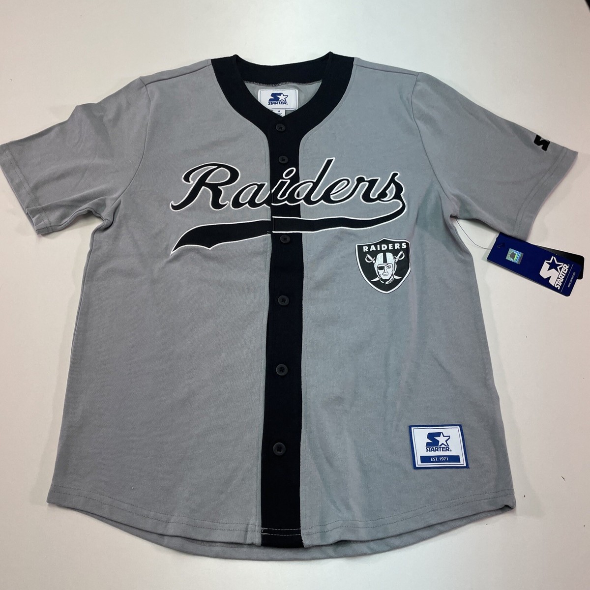 Las Vegas Raiders Starter Jersey Baseball Button-Up Men's Size