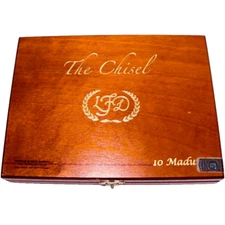 La Flor Dominicana The Chisel Maduro Empty Wooden Cigar Box 8.5" x 6.5" x 1.25