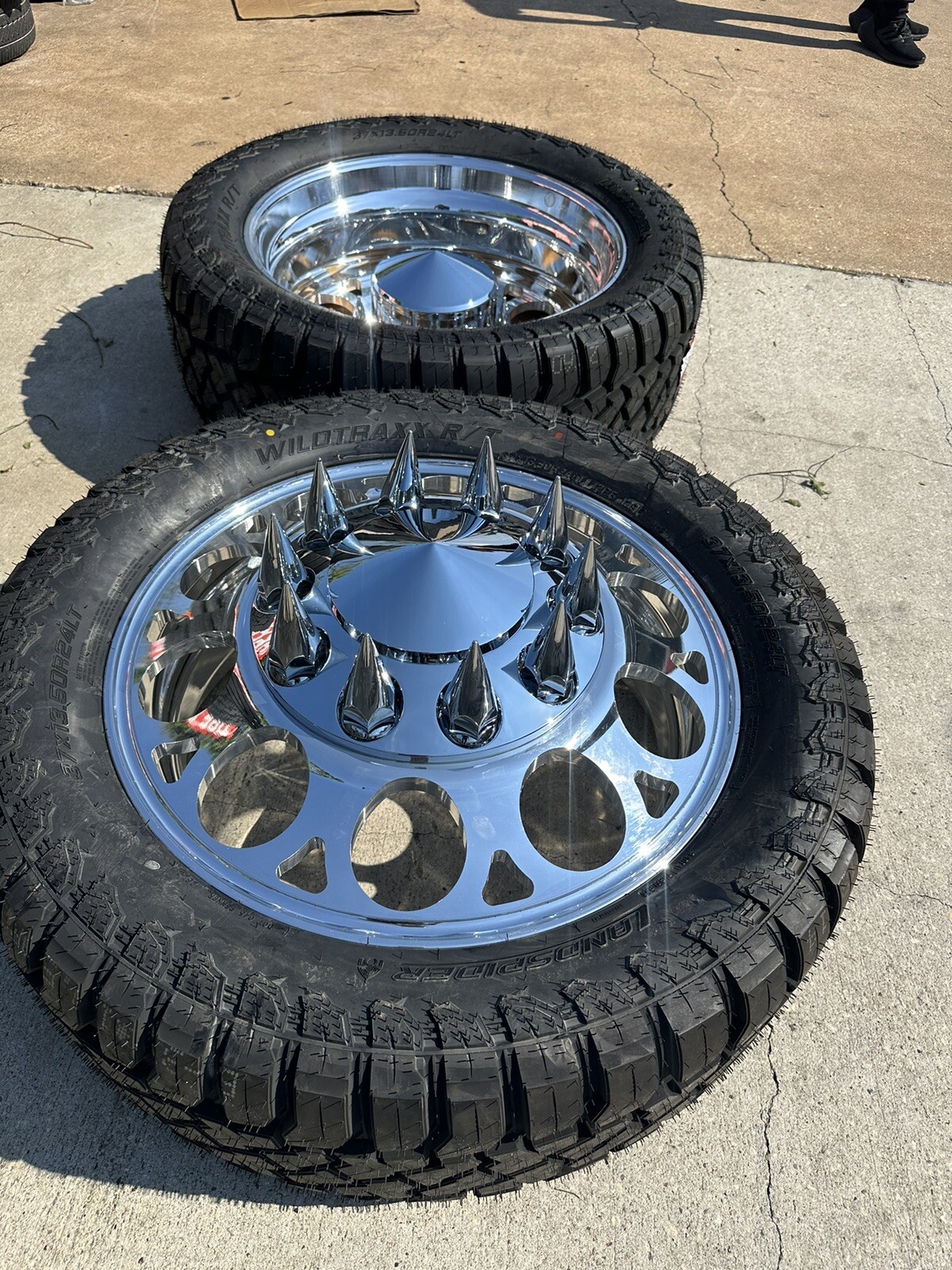 24” ALCOA CUSTOM CUT WHEELS W/ 37135024 Tires For RAM FORD CHEVY GM DUALLY TRUCK eBay