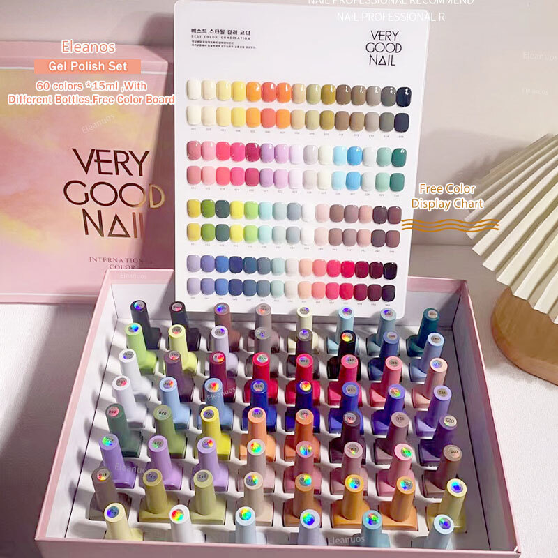 60 Colors Gel Polish Set Nail Gel Kit With Different Bottle For