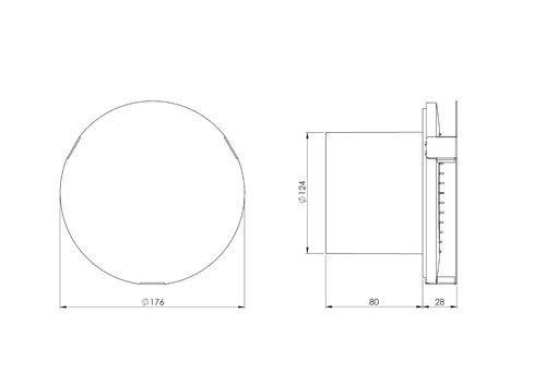 Quiet Round Bathroom Extractor Fan 125mm/12.7cm with Timer And Satin Ant Cover - Picture 2 of 4