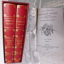 Robinson Crusoe ~The Life & Adventures, Daniel Defoe, 2 Vol.  Stothard, 1820