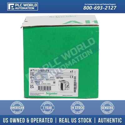 Schneider ATV12H075F1 Altivar 12 AC Drive, 100-120 VAC, 0.75kW, 1 Hp, Brand New