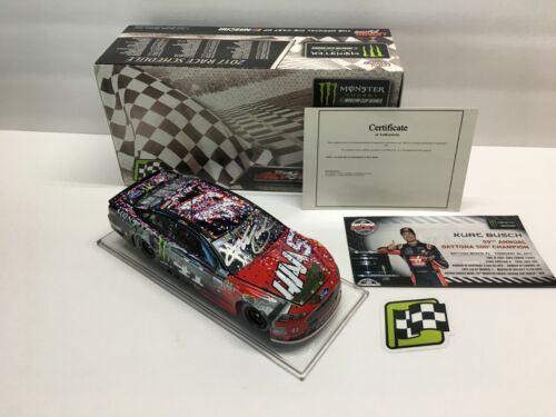 KURT BUSCH AUTOGRAPHED NASCAR DIECAST #41 HAAS / MONSTER DAYTONA 500 WIN 1/24 - Picture 4 of 11