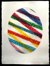 Piero Dorazio ''Ovale n°1'' Acquatinta 58X76-(Mario Ceroli Achille Perilli)