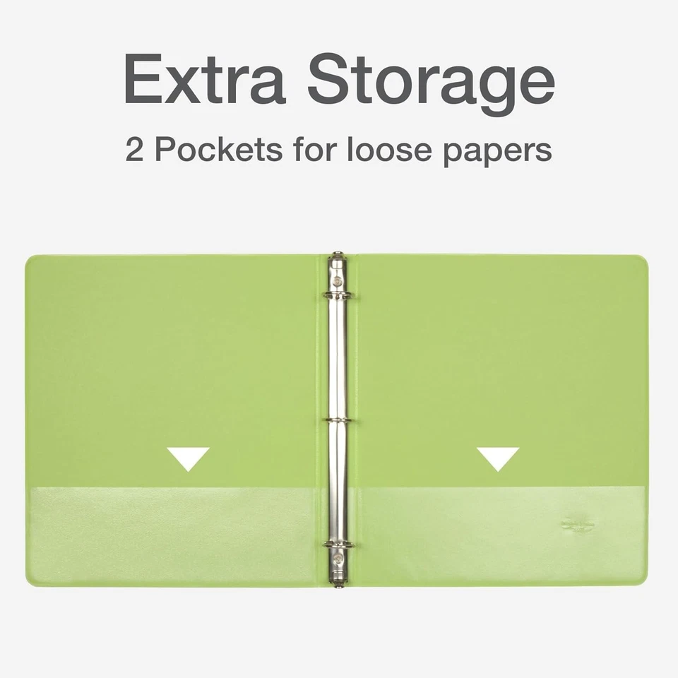 Carpetas de 3 anillos Cardinal para escuela y oficina paquete de 4 pulgadas 11"L x 3,88"W Foto 2 de 4