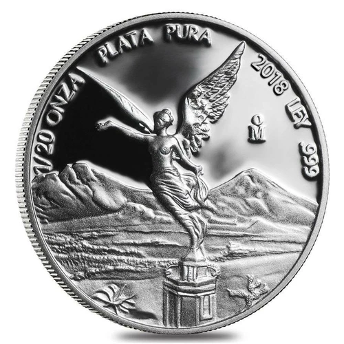 2018 MEXICO LIBERTAD 1/20 oz PROOF 999 SILVER COIN IN ORIGINAL CAPSULE