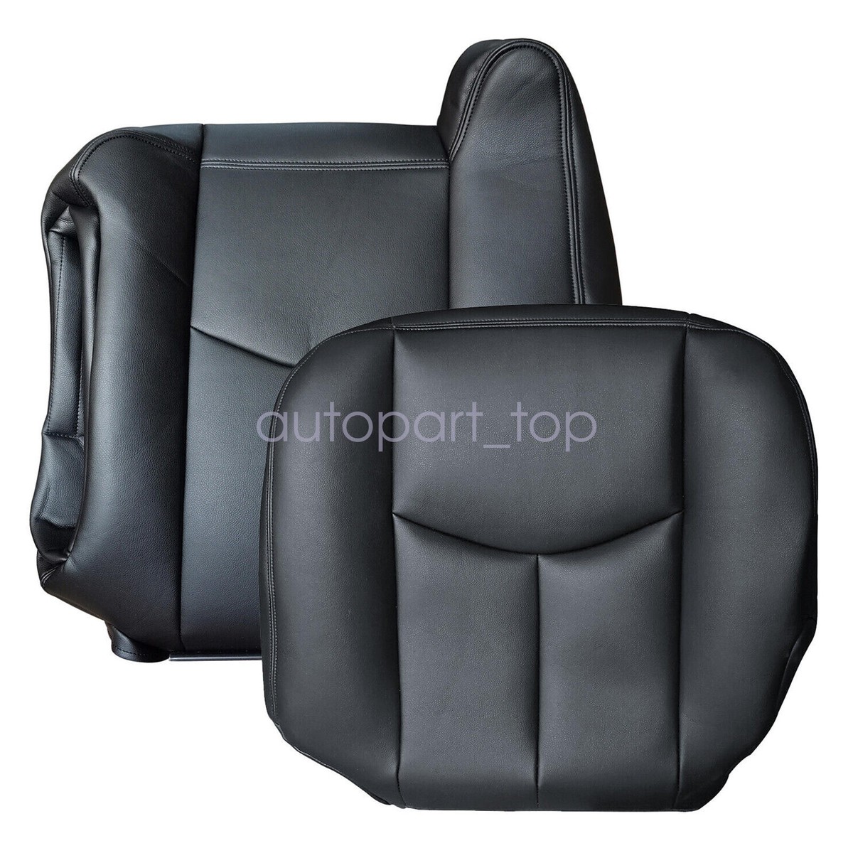 GMC Sierra & Yukon Driver Bottom Leather Seat Cover Replacement - Very Dark Gray (Trim 69i/692) - Fits 2003-2007 Models With Heated/Cooled Seats - View #2