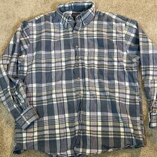Pendleton Mens Large Multicolor Plaid Button Down Long Sleeve Shirt W/Pocket