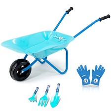 Kids Wheelbarrow 5pcs Steel Wheelbarrow For Kids With Kids Gardening Tools And K