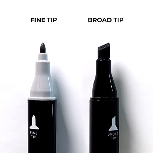 Dual Tip Pro Alcohol-Based Sketch Markers 12 Pack w/ Case Skin Tone Colors