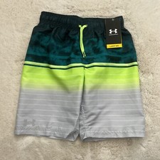 NWT Under Armour Boys M 10 / 12 Swim Trunks Board Shorts UPF 50 