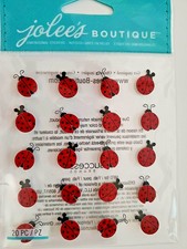 Jolee/'s LADYBUG LOVE 3D Stickers LADYBUG /& FLOWER CORNER EMBELLISHMENT RARE