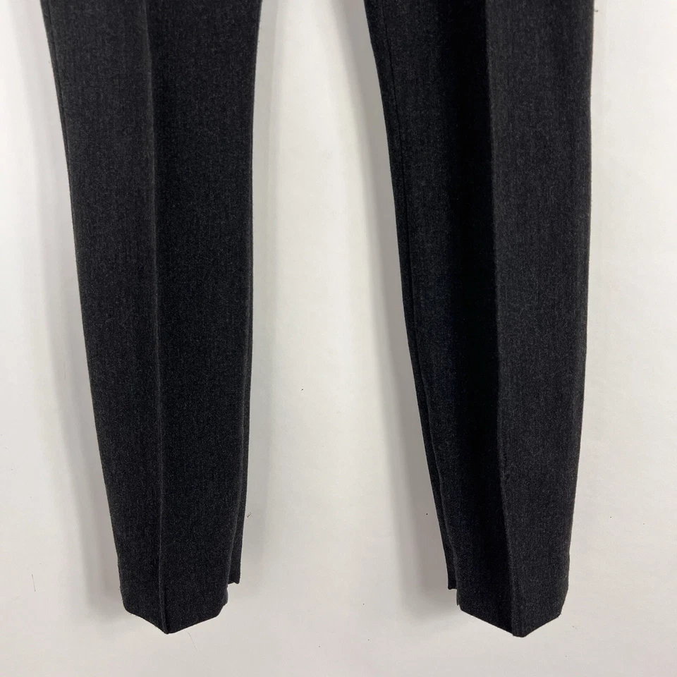 Pantalones Gap para mujer talla 0 bielásticos cremallera lateral ajustados plisados delanteros grises informales Foto 3 de 4