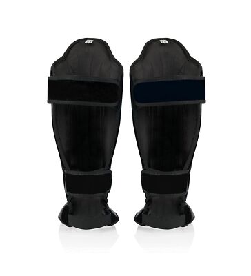 Fairtex Competition Muay Thai Shin Guards, SP5 - Black, Blue