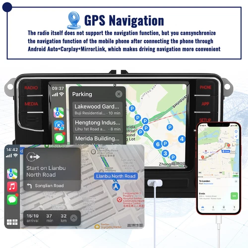 6.5" RCD360 PRO 187B Autoradio CarPlay Android Auto RCD330 Für VW Golf Passat CC - Bild 8 von 13