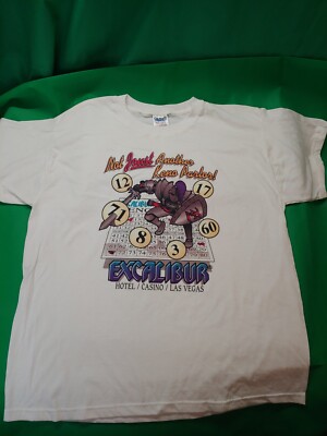 VTG  Excalibur Hotel & Casino  Graphic T Shirt Size XL Heavy Weight Cotton
