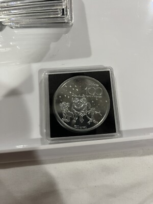 WALT DISNEY WORLD SIMBA TIMON PUMBAA 100 YEARS OF WONDER SILVER MEDALLION COIN