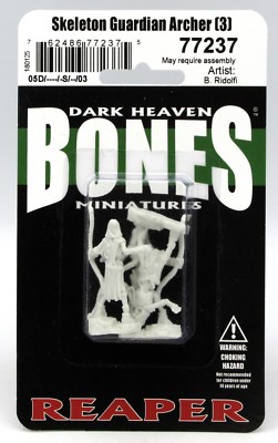 Reaper 77237 Skeleton Guardian Archer [3] (Bones) Undead Bowmen Warriors Archers