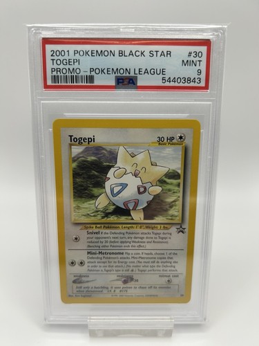 2001 Pokemon Promo Black Star Pokemon League #30 Togepi PSA 9 MINT