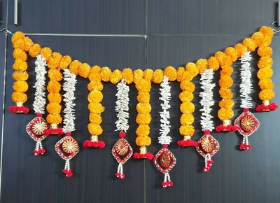 flower toran garland indian hanging marigold door artificial diwali handmade