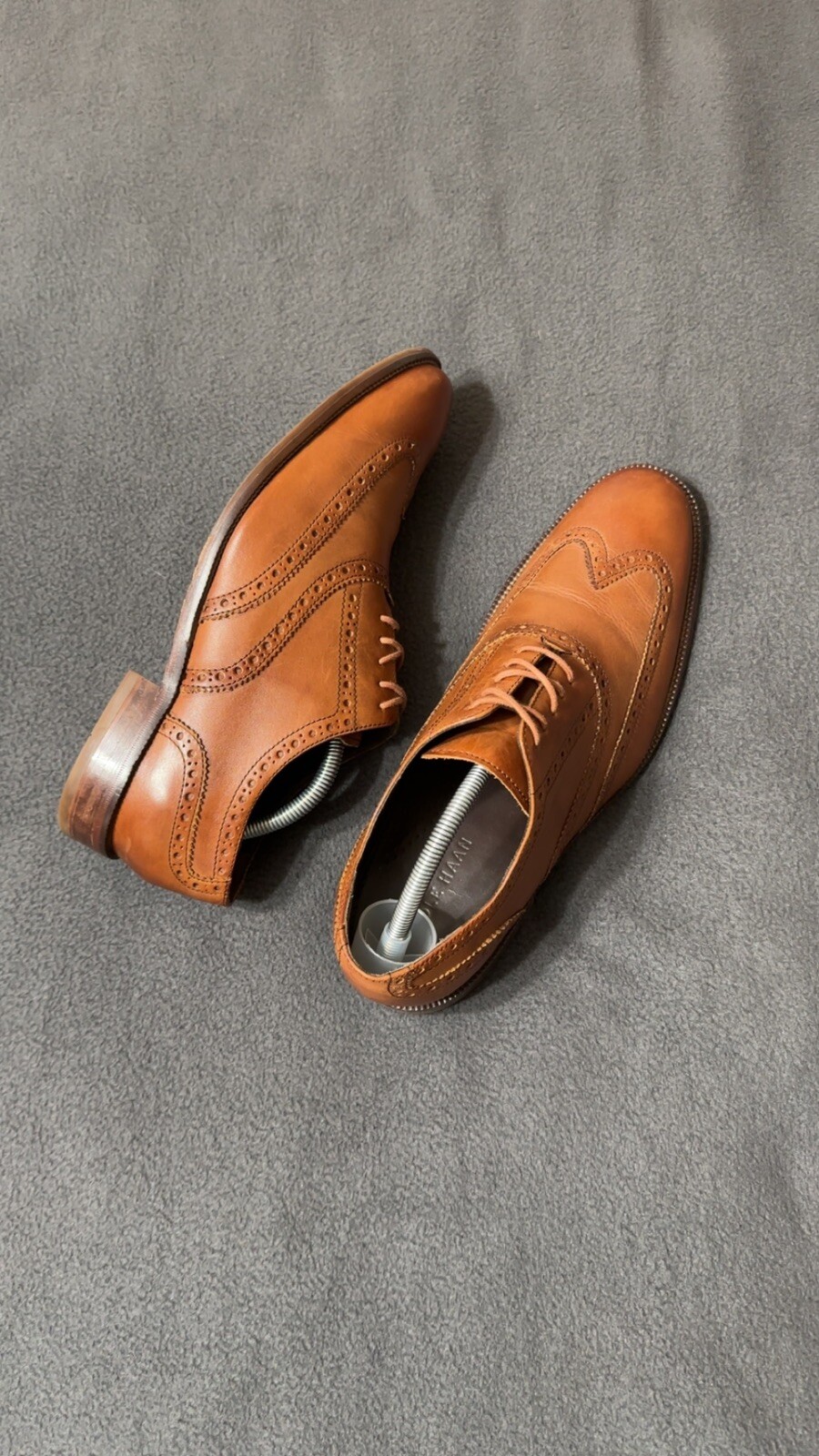SAOLA Scarpe da uomo Cole Haan Williams Wingtip II Brogue Oxford marrone chiaro Grand.Øs taglia 9 5