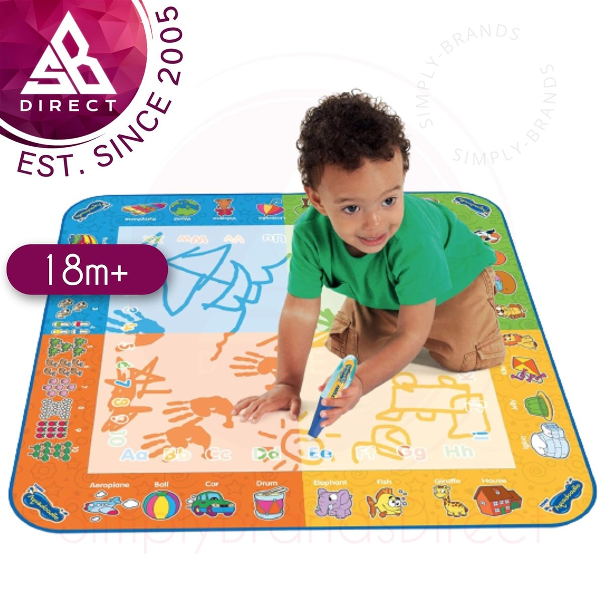 Tomy Aquadoodle Mat Classic Colour│Endless Drawing│Suitable for